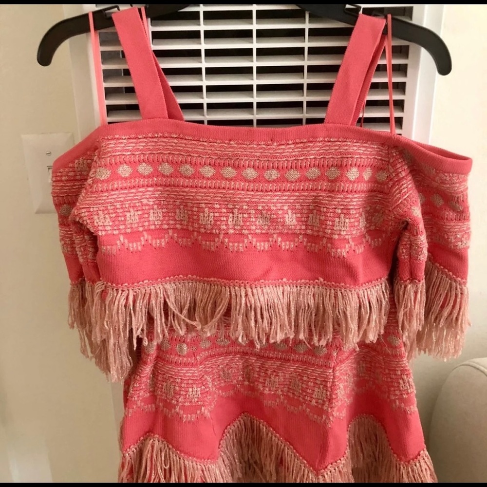 Alice McCall Pink & Gold Fringe Sweater Skirt Set 4 Barbie! - Picture 4 of 6